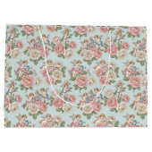 Rococo Revival Cherub Floral Toile Wrapping Paper Groot Cadeauzakje (Achterkant)