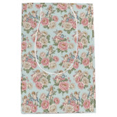Rococo Revival Cherub Floral Toile Wrapping Paper Medium Cadeauzakje (Voorkant)