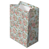 Rococo Revival Cherub Floral Toile Wrapping Paper Medium Cadeauzakje (Achterkant Gekanteld)