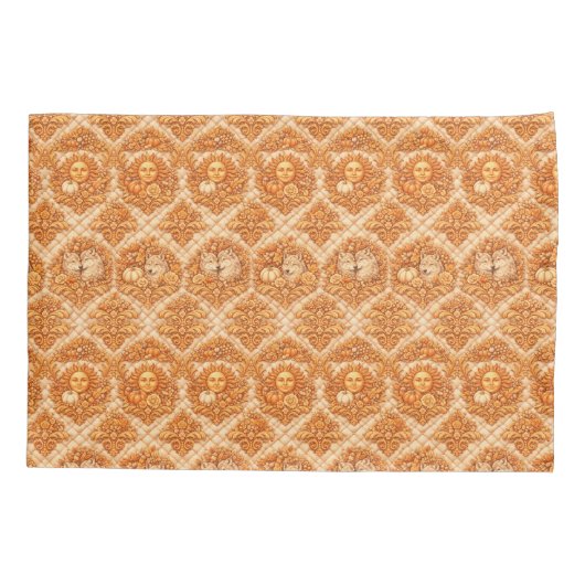 Rococo Revival Damask Nature Pattern Kussensloop (Achterkant)