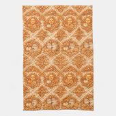 Rococo Revival Damask Nature Pattern Theedoek (Verticaal)