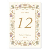 Rococo Revival Elegant Vintage Floral Wedding Kaart (Voorkant)