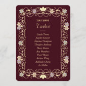 Rococo Revival Elegant Vintage Floral Wedding Kaart (Voorkant)