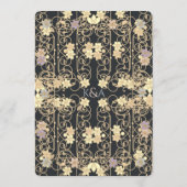 Rococo Revival Elegant Vintage Floral Wedding Kaart (Achterkant)