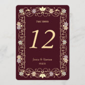 Rococo Revival Elegant Vintage Floral Wedding Kaart (Voorkant)