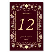 Rococo Revival Elegant Vintage Floral Wedding Kaart (Voorkant)