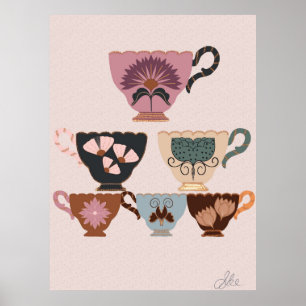Rococo Revival Teacup  grillige  charme Poster