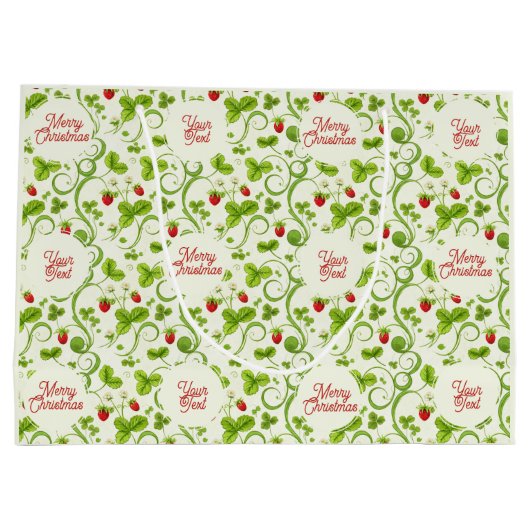 Rococo Revival Wild Strawberry & Clover Custom Groot Cadeauzakje (Achterkant)