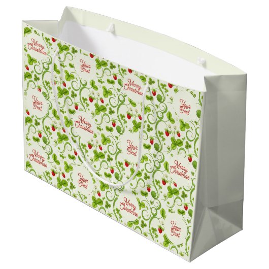 Rococo Revival Wild Strawberry & Clover Custom Groot Cadeauzakje (Achterkant Gekanteld)