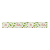 Rococo Revival Wild Strawberry & Clover Custom Grosgrain Lint (Voorkant)