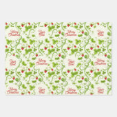 Rococo Revival Wild Strawberry & Clover Custom Inpakpapier Vel (Voorkant 3)