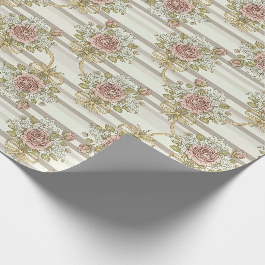Rococo Ribbon Swag Cadeaupapier (Hoek)
