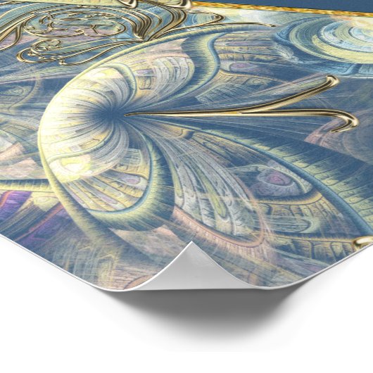 Rococo Rich met Gold Relief & Maskers Poster (Hoek)