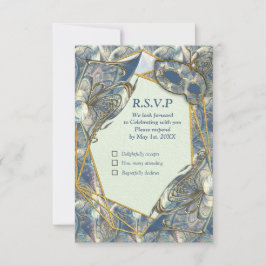 Rococo Rich met Gold Relief & Maskers RSVP Kaartje