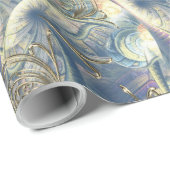 Rococo Rich Pattern-ontwerp met Gold Relief Cadeaupapier (Rol Hoek)