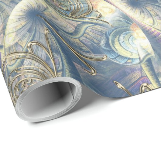 Rococo Rich Pattern-ontwerp met Gold Relief Cadeaupapier (Rol Hoek)