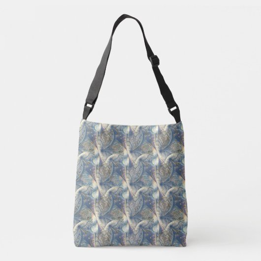 Rococo Rich Pattern-ontwerp met Gold Relief Crossbody Tas (Achterkant)