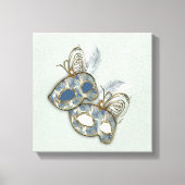 Rococo Rich Pattern-ontwerp met maskers Canvas Afdruk (Voorkant)