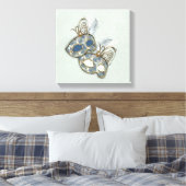 Rococo Rich Pattern-ontwerp met maskers Canvas Afdruk (Insitu (Slaapkamer))