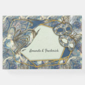 Rococo Rich Pattern-ontwerp met maskers Gastenboek (Achterkant)
