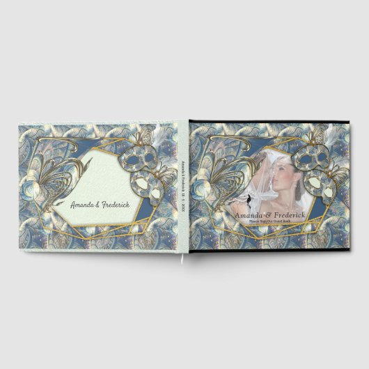 Rococo Rich Pattern-ontwerp met maskers Gastenboek (Volledig)