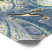 Rococo Rich Pattern-ontwerp met maskers Poster (Hoek)