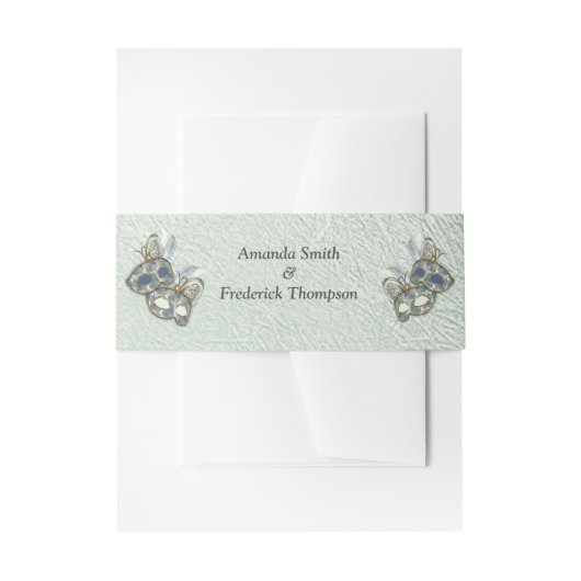 Rococo Rich Pattern-ontwerp met maskers Uitnodigingen Wikkel (Voorkant Voorbeeld)