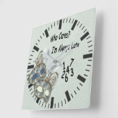 Rococo Rich Pattern-ontwerp met maskers Vierkante Klok (Hoek)