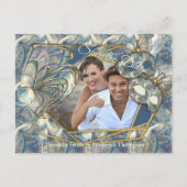 Rococo Rich Romantic Gold Reliefs en maskers Aankondigingskaart (Voorkant)