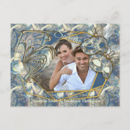 Rococo Rich Romantic Gold Reliefs en maskers Aankondigingskaart