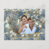 Rococo Rich Romantic Gold Reliefs en maskers Aankondigingskaart (Voorkant)
