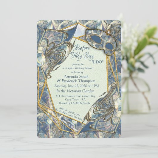 Rococo Rich Romantic Gold Reliefs en maskers Kaart (Staand voorkant)