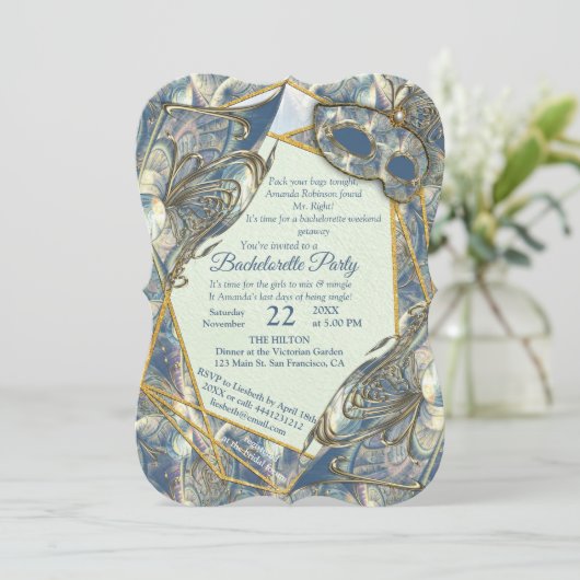 Rococo Rich Romantic Gold Reliefs en maskers Kaart (Staand voorkant)