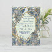 Rococo Rich Romantic Gold Reliefs en maskers Kaart (Staand voorkant)