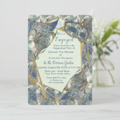 Rococo Rich Romantic Gold Reliefs en maskers Kaart (Staand voorkant)