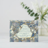 Rococo Rich Romantic Gold Reliefs en maskers Uitnodiging Briefkaart (Staand voorkant)