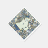 Rococo rijk aan gouden reliëf & maskers servet (Hoek)