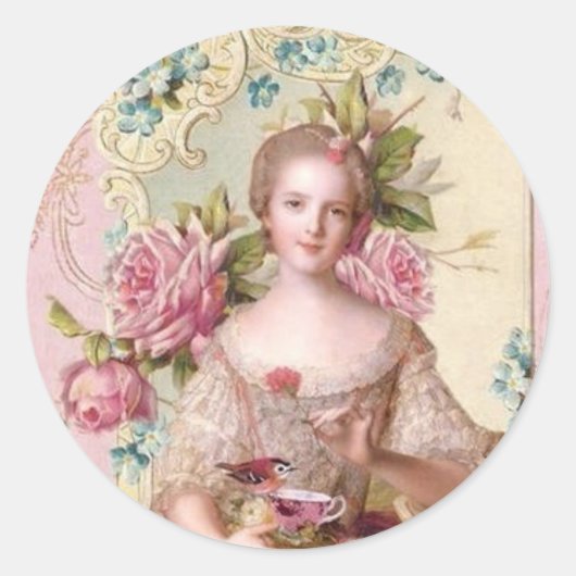 Rococo Rococo Envelope Seal (Top10) Ronde Sticker (Voorkant)