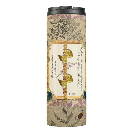 Rococo Romantic Gift Thermal Tumbler Thermosbeker (Achterkant)