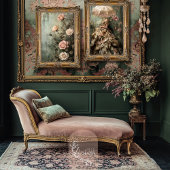 Rococo Roos Romance Portret & Bloemen Tissuepapier