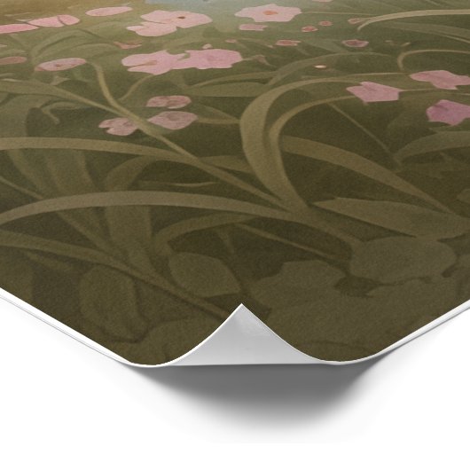 Rococo Rose River Landscape Mural Poster (Hoek)