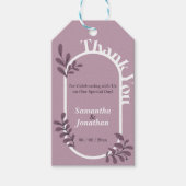 Rococo Roze Eenvoudige bruiloft Cadeaulabel (Voorkant)