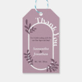 Rococo Roze Eenvoudige bruiloft Cadeaulabel (Achterkant)