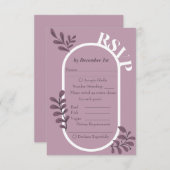 Rococo Roze Eenvoudige Bruiloft RSVP Kaart (Voorkant / Achterkant)