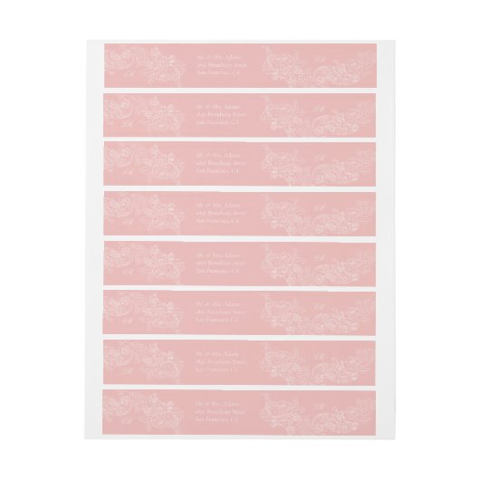 Rococo Roze pre-Geadresseerde Terugkeer (Vel)