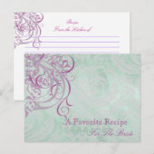  Rococo Roze Vrijgezellenfeest Recept Kaart (Voorkant / Achterkant)