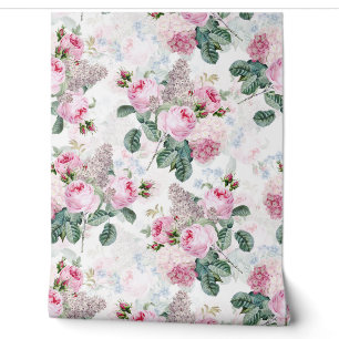 Rococo Rozen Boeketten Tuin Behang