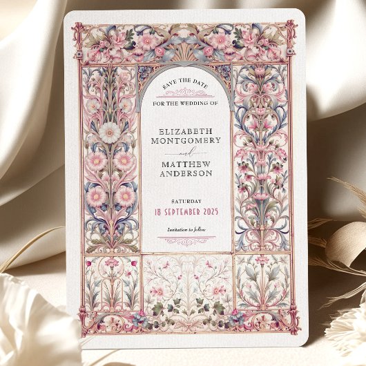 Rococo Save the Date Bruiloft Kaart