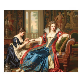 Rococo Secrets: koninklijke schoonheid in een pale Foto Afdruk