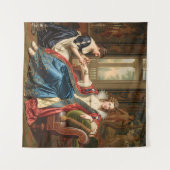 Rococo Secrets: koninklijke schoonheid in een pale Wandkleed (Voorkant (horizontaal))